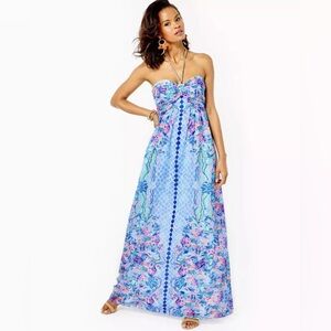 Lilly Pulitzer 🦄 NWT Viv Maxi Dress Hidden Treasure 🦄